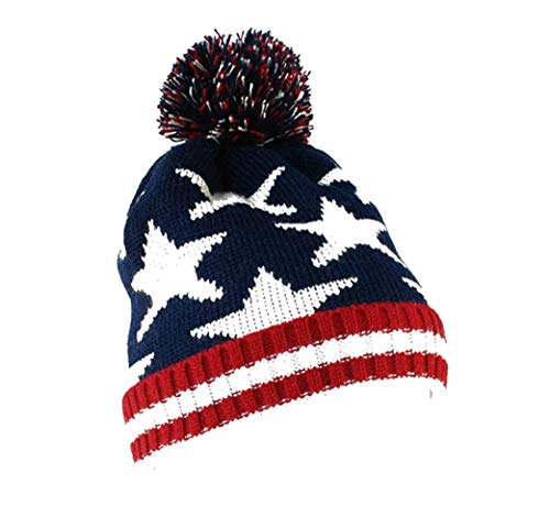 S Forever Kids Winter Keep Warm Cable-Knit Pom-Pom Wool Beanie Knitted Hats2