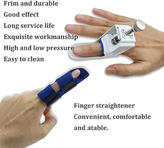 JVNZAM Finger Straightener Splint Brace Corrector Support with Soft Foam Inner Band, Hand Finger Arthritis Injury Pain Relief Holder Fingers Extended for Finger Pain Easy Pressing Splint