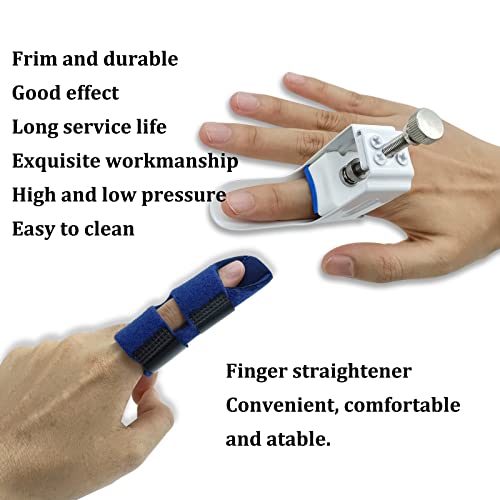 JVNZAM Finger Straightener Splint Brace Corrector Support with Soft Foam Inner Band, Hand Finger Arthritis Injury Pain Relief Holder Fingers Extended for Finger Pain Easy Pressing Splint