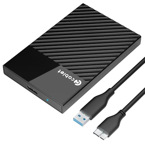 Image of Cablet 2.5 Inch SATA USB 3.0 HDD /SSD 5Gbps Speed Portable External Enclosure for 7mm and 9.5mm, Tool-Free Design, Supports UASP Max 6TB