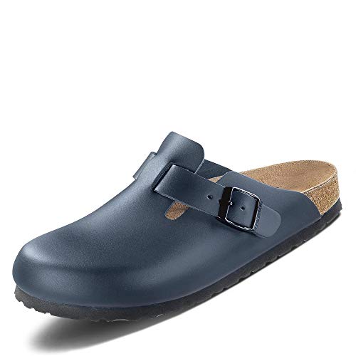 Preisvergleich Produktbild Birkenstock Unisex Boston Glattleder Clogs, Blau (Blau), 42 EU