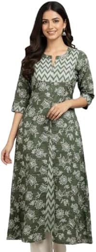 Evurra Elegant Women’s Kurti Kurta – Stylish Ethnic Wear for Daily &amp; Festive Use 100% Cotton Straight Kurti for Women | Ku...