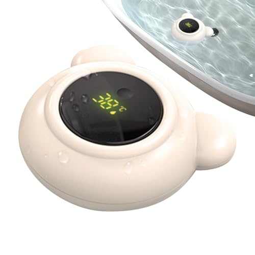 Générique Thermometre De Bain pour Bébi, 7,5 x 8cm Thermometres Sécurisés Digitaux avec Affichage LED Et Alarme, Digital Étonche Et Mesure Précise De La...