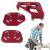 Fräser-Schablonen-Set, Aluminiumlegierung, abgerundete Präzisions-Schnellwerkzeuge, Oberfräsen-Eckschablone, für Radiusschneiden, Zierleisten, Gelenke, Schlitze, Winkel, Routing, Kurven, Nuten, Holz,