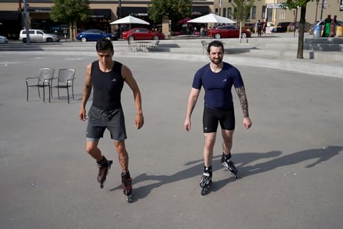 Image of Panther Inline Skates for Men with Adjustable Strap, 82mm Wheels and Soft Boot Fit for Skating, Roller Derby, Street Hockey (7.0-Gray /Black)