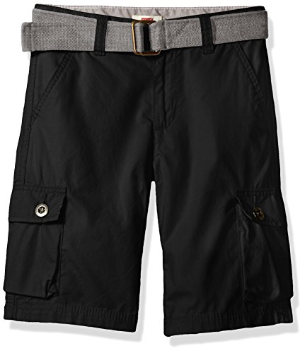 Levi's Boys' Big Cargo Shorts, Black, 14