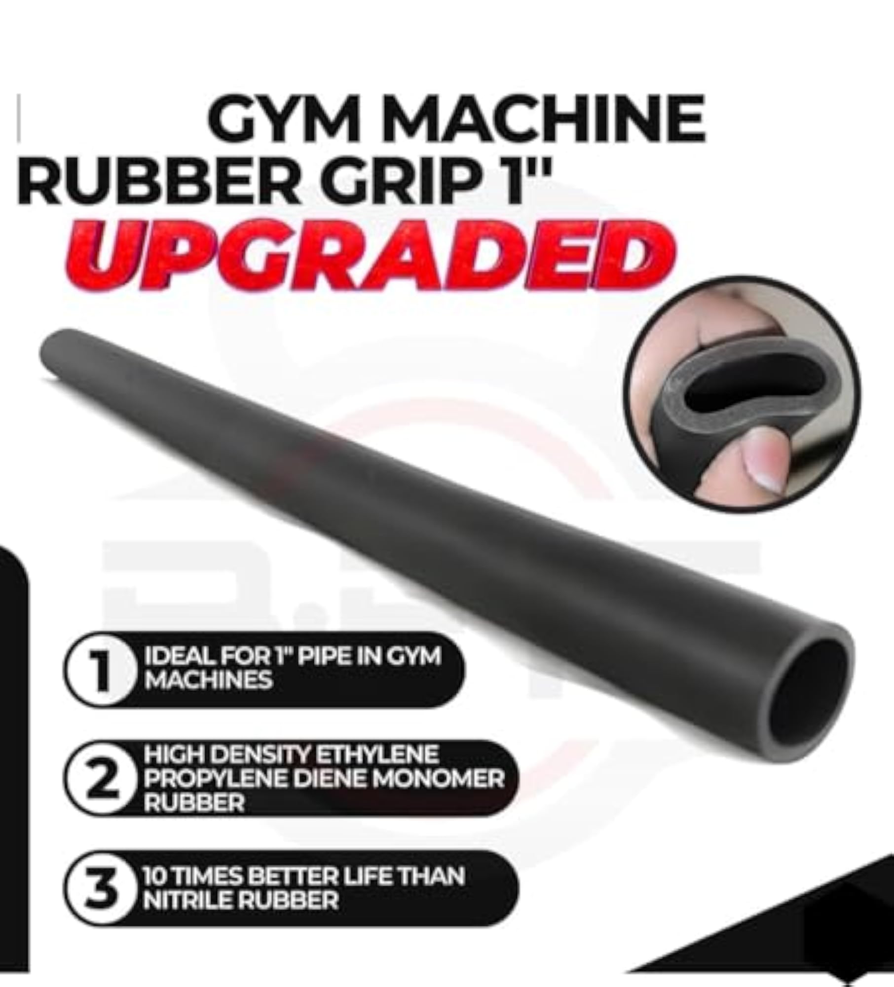 High Density Grip Rubber Handle Grips for Fitness Equipment