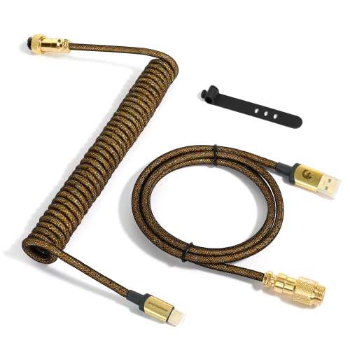XINMENG X MAMBASNAKE C03 Coiled Keyboard Cable, Type-C HyperSpeed Line with 8KHz Return Rate