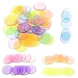 MOLUCKFU Bingo Chips 300 Stück 19mm Transparent Farbig Plastik Zählmarker Für Kinder Mathematik Lernen Party Bingo Zubehör Und Poker Spielchips