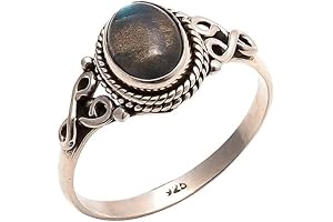 Labradorite Rings For Women - 925 Sterling Silver Statement Ring
