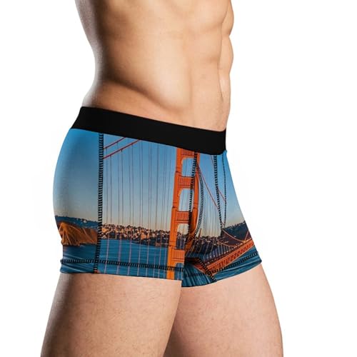 Men's Boxer Briefs Moisture Wicking Underwear San Francisco Bay Bridge Stretch Boxer Brief Breathable Men's Underwear4