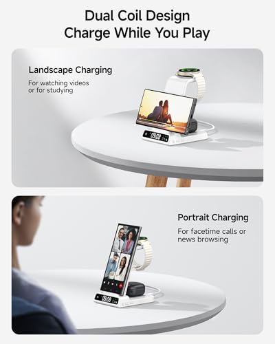 Image of 3 in 1 Wireless Charger for Samsung Galaxy S26 Ultra, Galaxy Watch 8, Buds