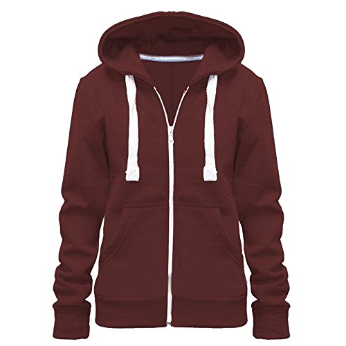 Sweat à capuche bordeaux femme S aux finitions soignées par Home ware outlet
