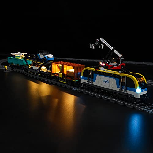 GEAMENT Kit de Luces LED Compatible con Lego Tren de Mercancías (Freight Train) - por City 60336 (Juego Modelo no Incluido)