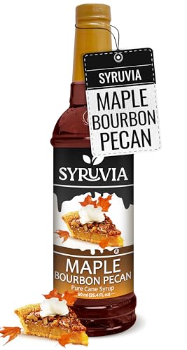 Syruvia Coffee Syrup, Maple Bourbon...