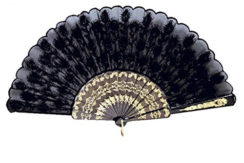 Preisvergleich Produktbild Prezer Fächer mit Spitze schwarz