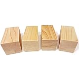 木 木材 角材 ブロック 彫刻用 木彫り ひのき 桧 国産 【 40mm × 40mm × 80mm 節なし 4本セット 】