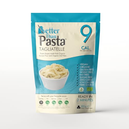 Better Than Pasta Tagliatelle (Pack of 20, 385g Each) Zero Carbohydrate | Made from Organic Konjac Flour | Keto Paleo Diet and Vegan | Zero Sugar and Low Calorie Food