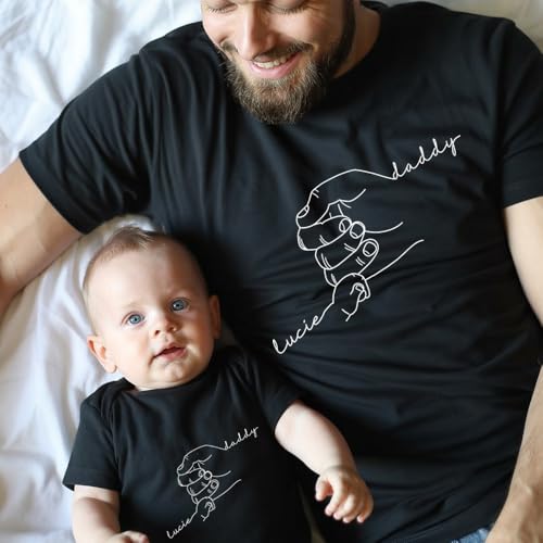 Personalized Our First Father's day Together Matching Design Shirts and Onesie 52