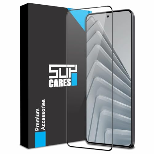 SupCares Tempered Glass for Redmi Note 14 (6.67 Inch) With Installation Kit | Military Grade Gorilla Screen Protector | Edge To Edge Coverage | Black