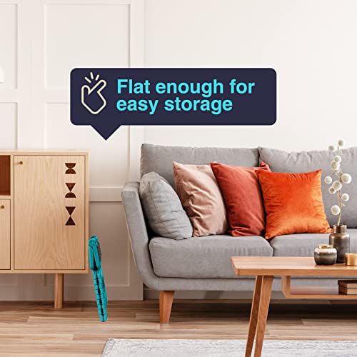 Image of Flottian 9 inch Folding Step Stool for Adults and Kids Holds Up to 300 lbs,Non-Slip Folding Stools with Portable Handle, Compact Plastic Foldable Step Stool for Bathroom,Bedroom, Kitchen Ocean Blue