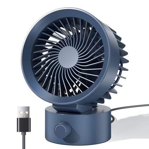 Kinyilo F87 Small Usb Desk Fan, Stepless Speed Control Mini Fan cover