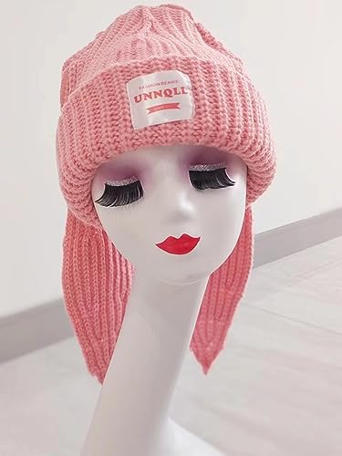 Fashion Cute Hats Crochet Knitted Cap Warm Winter Snow Bunny Ear Beanie Cosplay Christmas Party Gift for Girls Women2