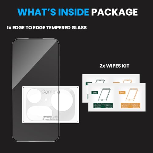 Image of FIRST MART Tempered Glass for Nothing Phone 4A Pro with Clear Camera Lens Protector & Installation Kit | HD Clear, Edge-to-Edge, Scratch Resistant, Case-Friendly | Pack of 1