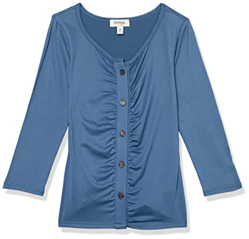 Image of Speechless Girls' Long Sleeve Ruched Button Up Top