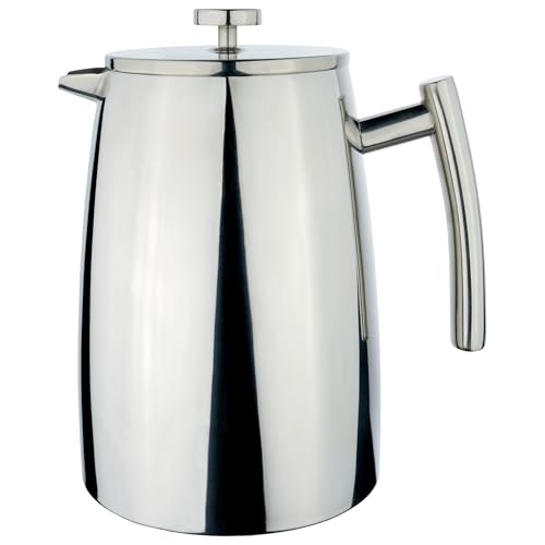 HFD-16 Belmont 16 Cup Double Walled Cafetiere Coffee Maker, Mirror Finish, 2 Litre