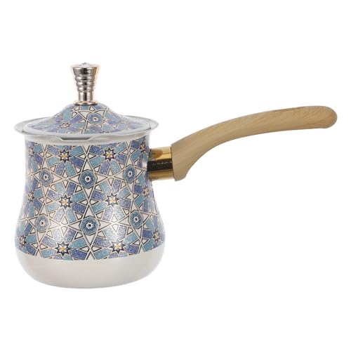 Ipetboom Cafetière Turque Inox 720 Ml avec Bec Verseur Anti-Débordement Compatible Induction Gaz et Vitrocéramique Petite Casserole Multifonction pour Espresso Lait et Chocolat