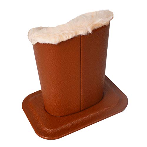 Bleiou 2 Pack Eyeglasses Holder Stand Case Soft Plush Lined Protective Eyeglasses Stand (Light Brown)