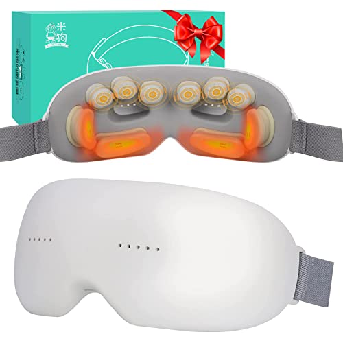 Meeegou Eye Massager With Heat And Vision Window, With Compression, Vibration, 3 Massage Modes Rechargeable Heated Temple Massager For Relaxing Eyes, Reduce Black Circles, Dry Eyes #TOP3