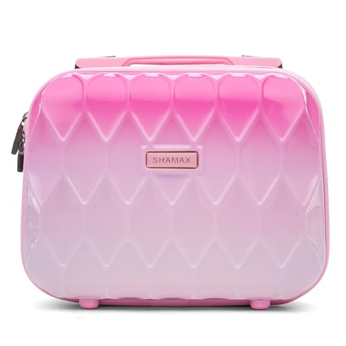 Image of SHAMAX Makeup Organizer Box for Women | Bridal Makeup Case Lockable Vanity Case for Cosmetics, Jewellery & Beauty Storage Organizer, Gift for Women (751 /Pink)