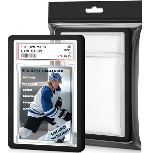 1 Pack Graded Card Slab with PSA Slab Bumper Set Hard TPU PSA Slab Bumper Protector Guard Graded Card Slab Protectors with Label Position for Game Cards Sports Cards Trading Cards