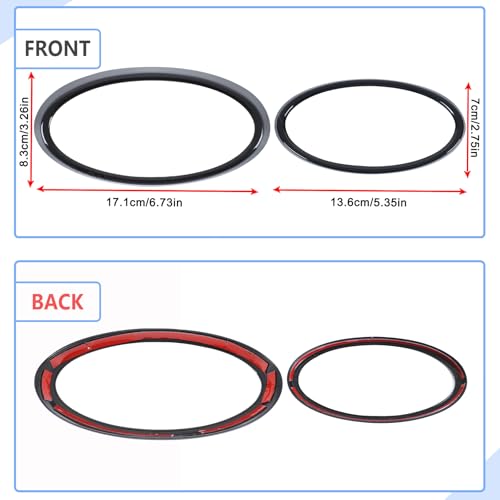 Image of Car Front Rear Emblems Ring Trim Cover Compatible with Subaru Crosstrek 2024 2025 Rear Trunk Tailgate Emblem Badge Logo Cover Front Hood Grille Circle Ring Center Logo Decorative Cover ABS Accessories