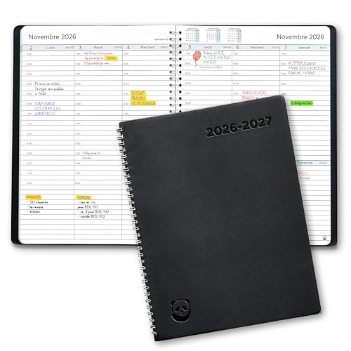 Agenda 2026 2027 par SmartPanda - Agenda Semainier - la Simplicité Inspire la Productivité - Couverture Souple, Intervalles de 30 minutes - Juillet 2026 - Août 2027 – A4, en Français