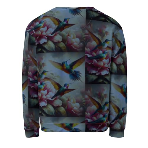 Sweatshirt colibri multicolore deep sweat à capuche imprimé oiseau vêtement unisexe - 2