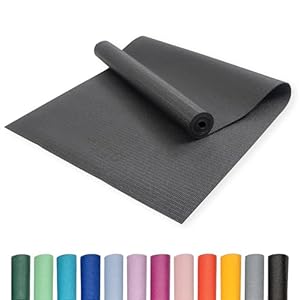 Myga Yoga Mat with Carry Strap – Non-Slip, Lightweight & Durable Exercise Mat for Yoga, Pilates & Fitness – Sweat-Resistant & Easy to Clean – 173cm x 61cm x 4mm – Choice of Colour