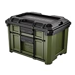 BUNKER Load-Up Stacking Tool Box - 570mm – 2 Drawer Organiser - Heavy-Duty Impact-Resistant Tool Chest – Smooth Auto Lock, Ball Bearing Drawers, Modular Tool System – Workshop or Van Storage Drawers
