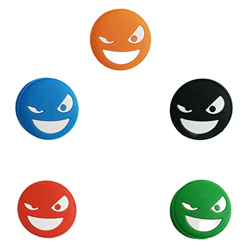 FEISIDUNWSF 5 Pieces Tennis Racket Vibration Dampeners Silicone Tennis Racquet Dampeners Cartoon Shape Tennis Racket Dampeners for Tennis Lovers and Racquetball Players