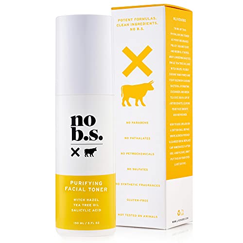 No Bs Salicylic Acid Facial Toner With Witch Hazel, Lavender, And Tea Tree Oil - Pore Minimizer. Clarifying Acne Treatment #TOP3