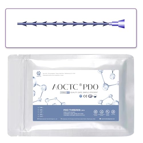 AOCTC Hilos Pdo para elevación facial, 18 g, 100 mm, hilo de espina de pescado, 20 unidades de hilos de engranaje para levantamiento facial