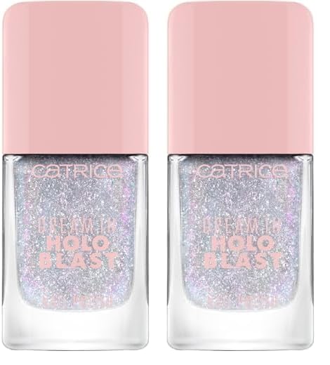 Catrice Dream In Holo Blast Nail Polish, Nr. 060, Mehrfarbig, langanhaltend, holographisch, glitzernd, vegan, ohne Mikroplastikpartikel, ohne Konservierungsstoffe, ohne Parfüm, 2er Pack (10.5ml)