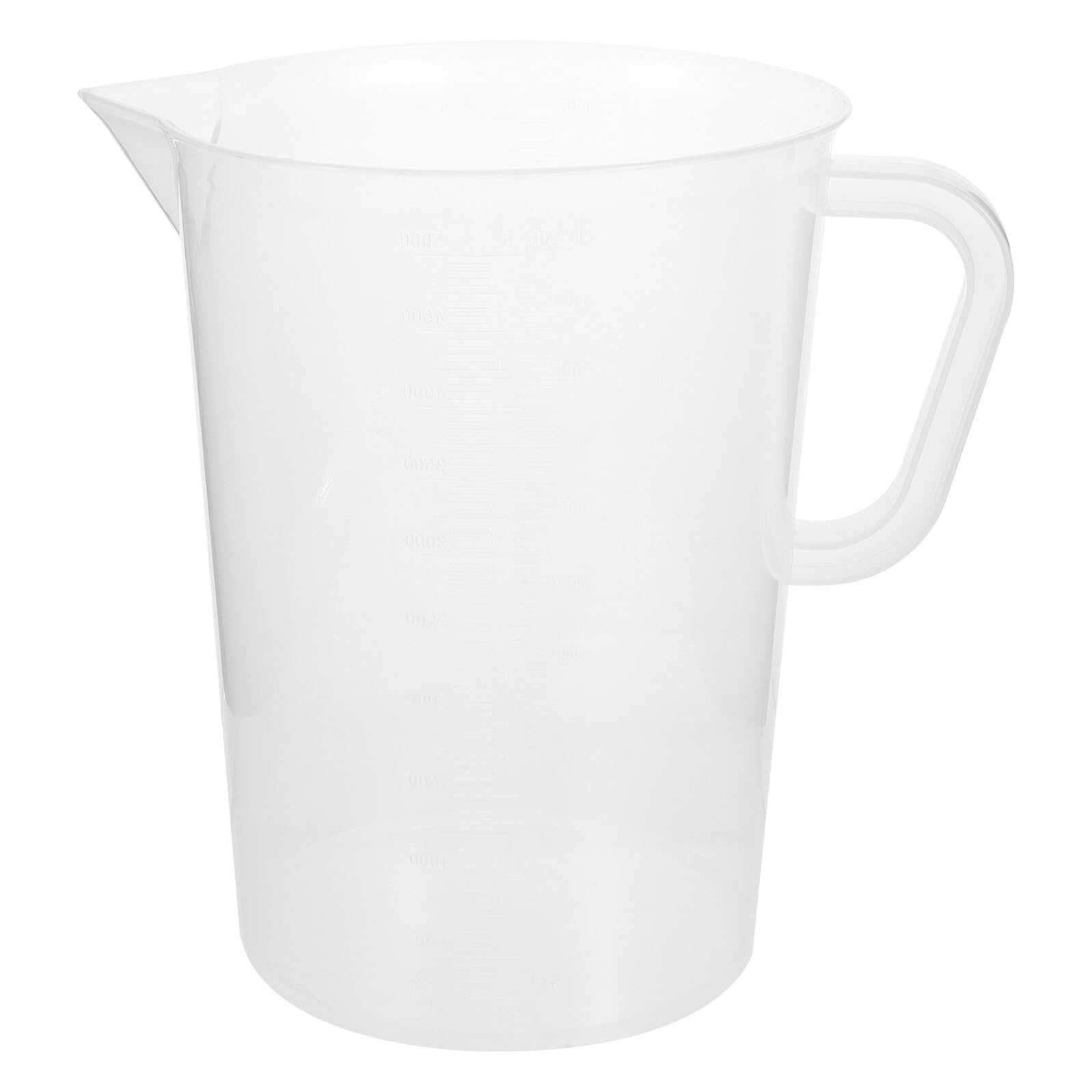 DOITOOL Misurino Graduato 5000ml in Plastica Resistente, Doppia Scala e Manico Ergonomico, Strumento di Misura Pratico per Cucina Domestica e Cottura Professionale