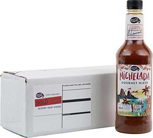 Master of Mixes Michelada Drink Mix, Ready To Use, 1 Liter Bottle (33.8 Fl Oz), Individually Boxed
