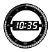Horloge Murale silencieuse créative Simple 12 Pouces Cercle Noir Ajuster automatiquement la luminosité Affichage LED numérique Table de Bureau Horloge électronique