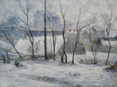 Affiche toile Gauguin Jardin sous la neige pour décoration de salon chic