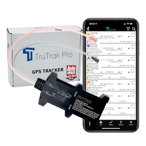 TruTrak Pro 4G – FMT200 4G GPS Tracker – Real Time Vehicle Tracker – Van, Caravan, Motorhome, Tractor, Bus & Car Tracker – Pay As You Go, 12-24V Self Install Including SIM & Data