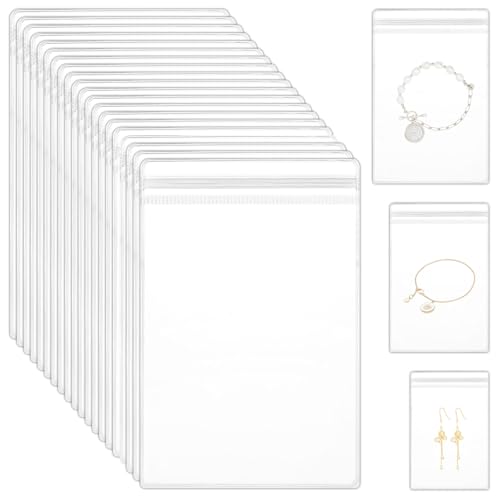 30 bolsitas pequeñas para joyas, de PVC, pequeñas bolsas, bolsas de almacenamiento, bolsas transparentes, bolsas con cremallera para embalaje de joyas, pendientes y collar